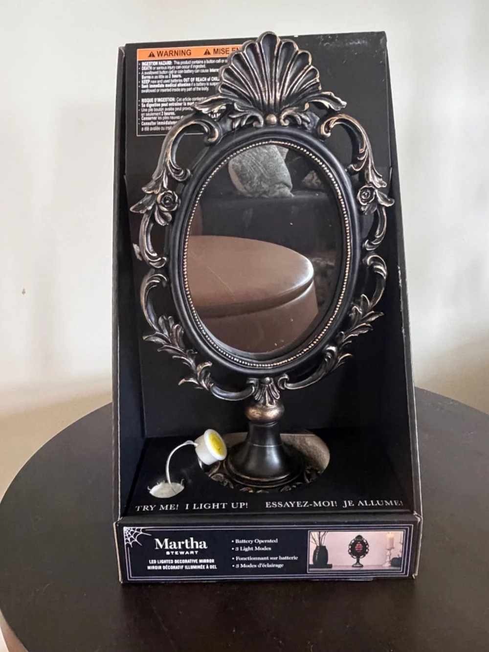 Martha Stewart LED Halloween Mirror THEY ARE RIGHT BEHIND YOU spooky ghost decor